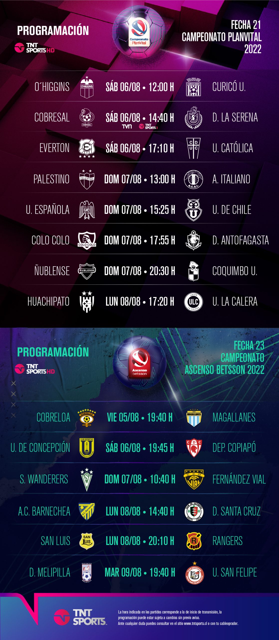 PROGRAMACION FUTBOL CHILENO PRESIDENTE IBAÑEZ